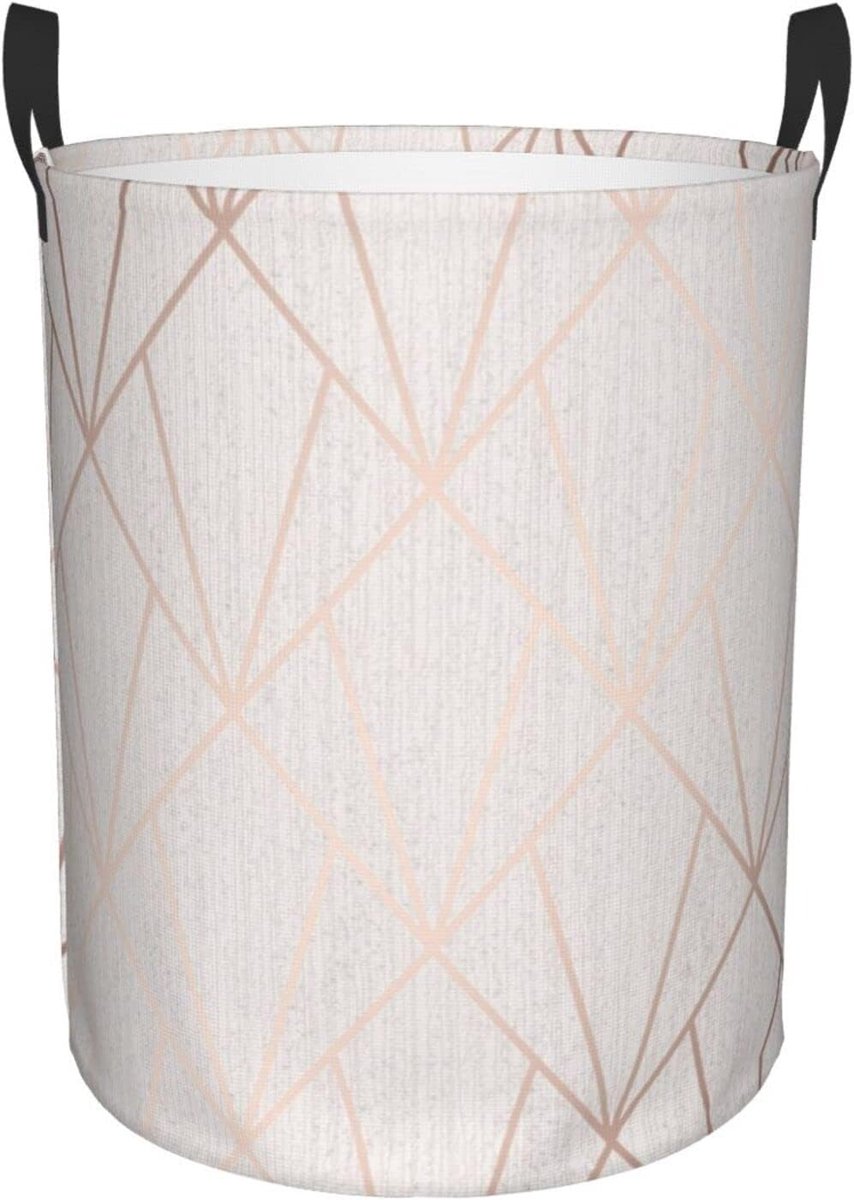 Wasmand Rond Vuile Kleding Mand Kamer Opruimen Vrijstaande Vorm Medium 40x50cm Zwart