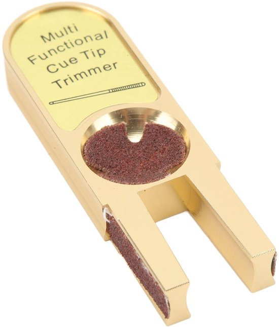 Dailygoods- Biljartkeu Multifunctioneel - Biljartkeu Punt Reparatie Tool - Aluminium - Duurzaam - Schuurpapier - Compacte Polijstfunctie - Keu van Dailygoods — afbeelding 5