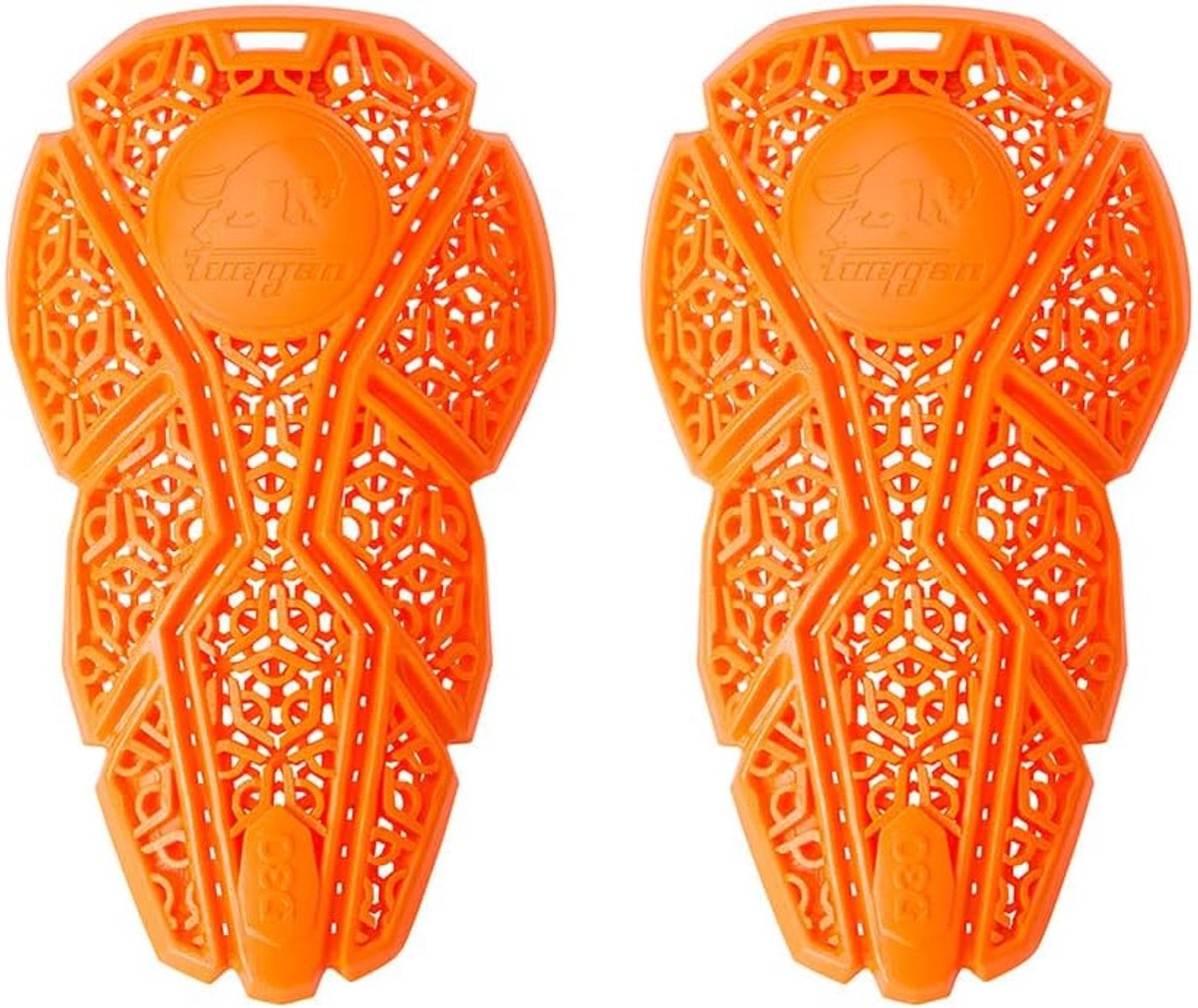 Beschermende Inzetstukken - Elleboog Knie - Motor Rijden - Niveau 2 Veiligheid - 220 x 136 mm - Oranje