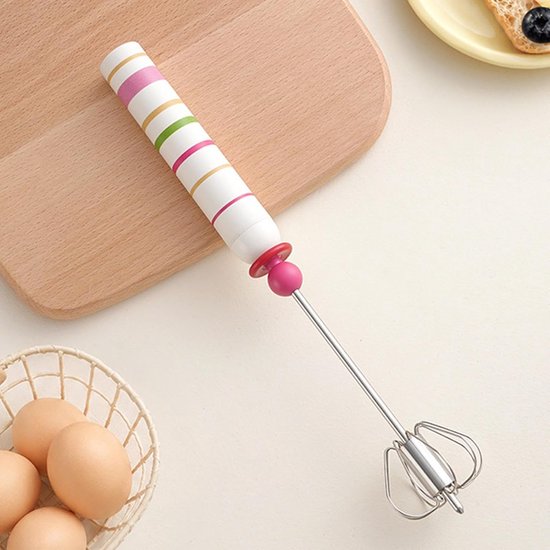 Handmatige Handmixer - Keuken Hulpmiddel - Beslag Mixen - Semi-automatische Werking - 31 cm Lengte - Zilver — afbeelding 5