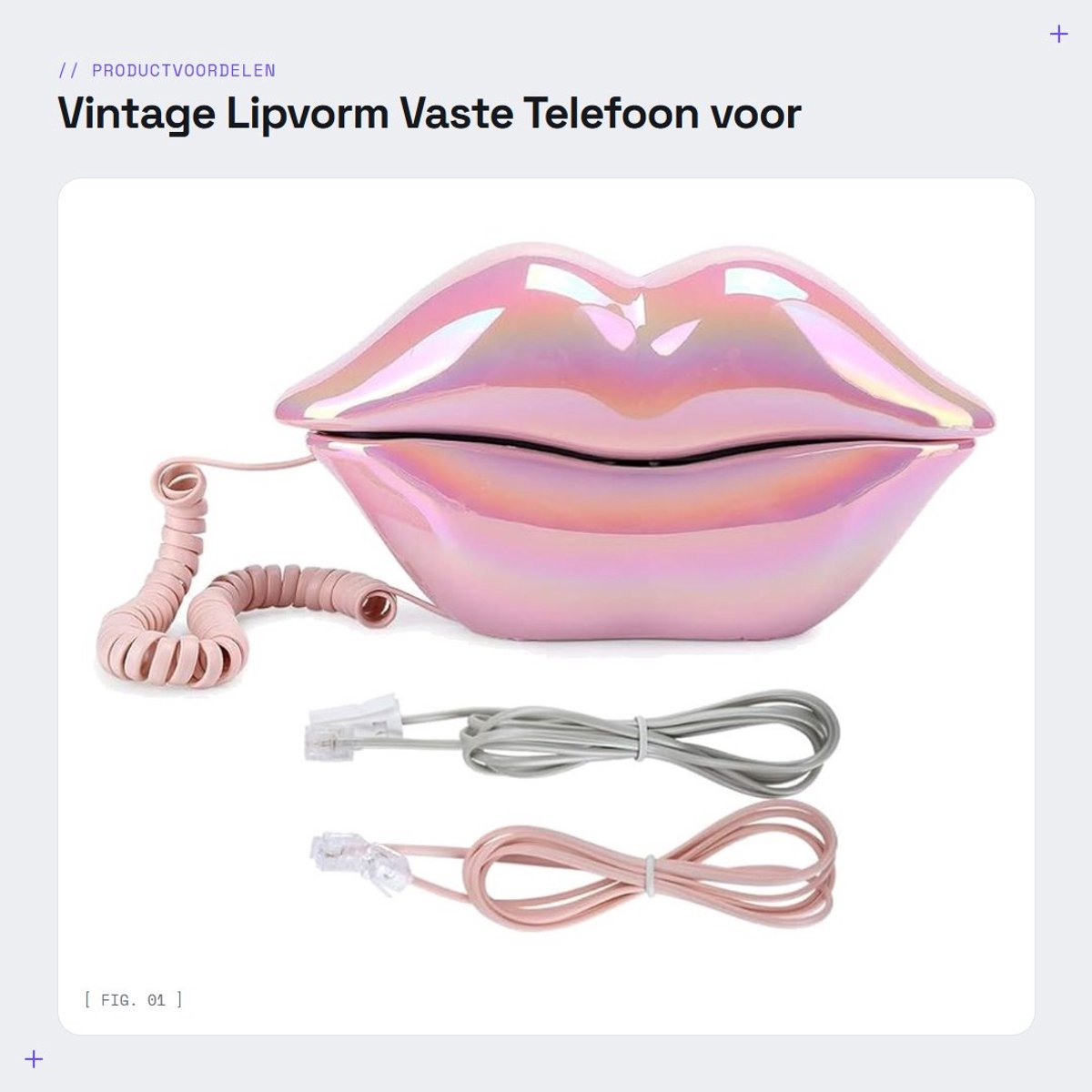 Dailygoods- Vaste Telefoon Uniek Ontwerp - Retro Telefoon - Draagbare Telefoon - Vintage Telefoon - Grappige Telefoon - Decoratieve Telefoon