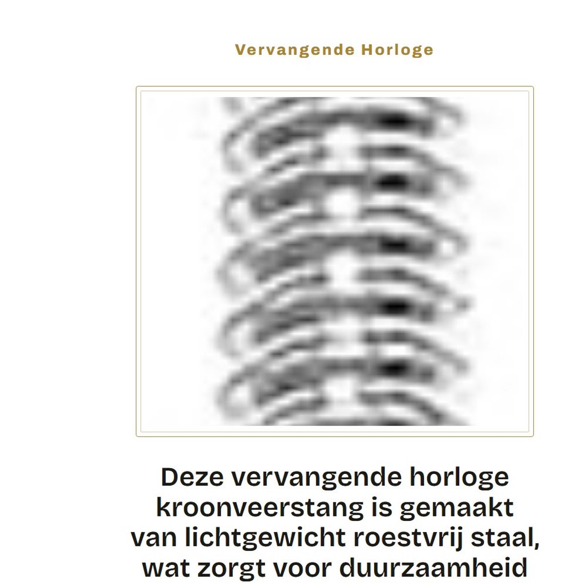 Dailygoods - Vervangende Horloge Kroonveerstang van Roestvrij Staal