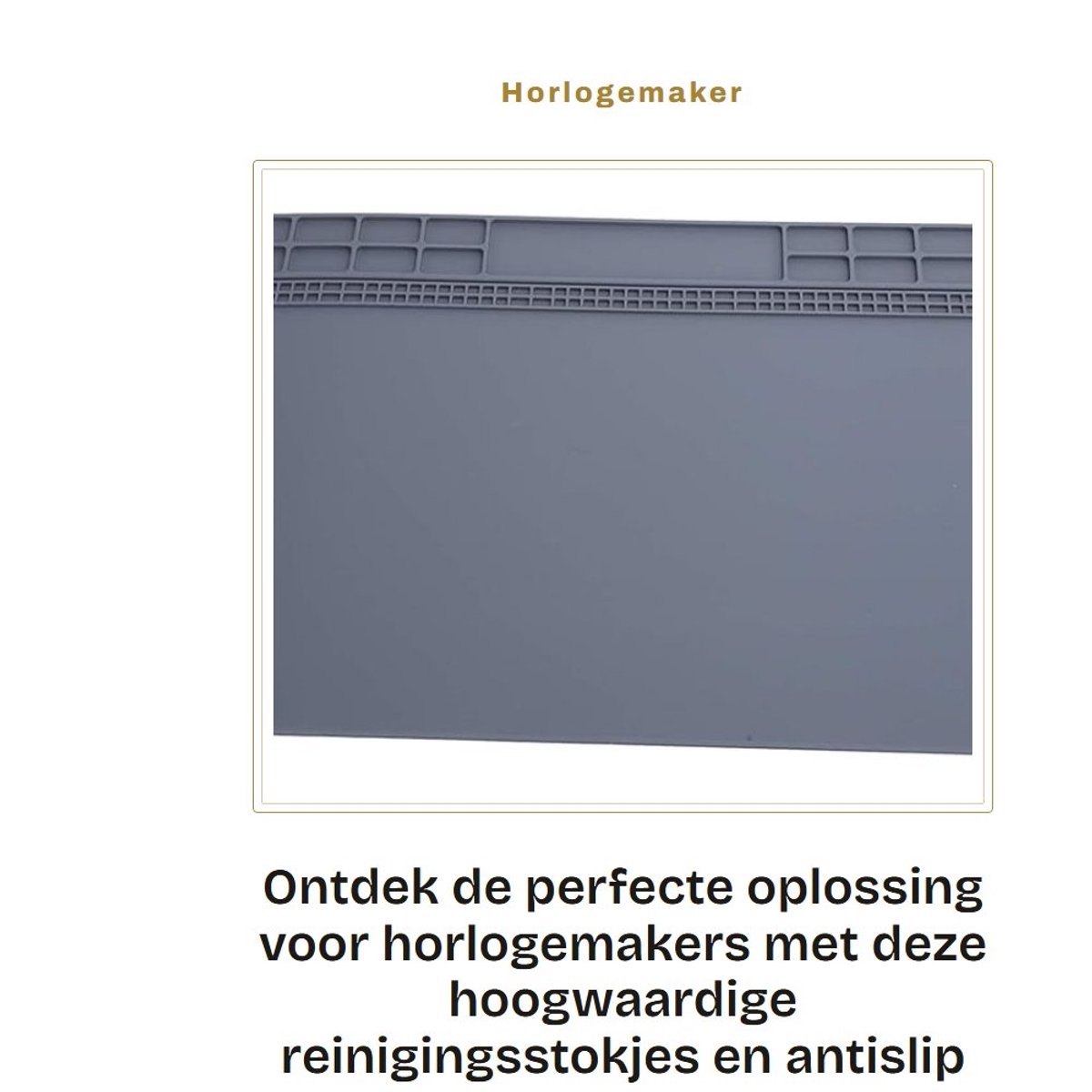 Dailygoods- Reinigingsstokjes - Horlogeaccessoires - Rubber mat antislip - Horloge reparatietafelpad - Onderhoudsaccessoire - Corrosiebestendig materiaal - Horloge Reparatie Pad