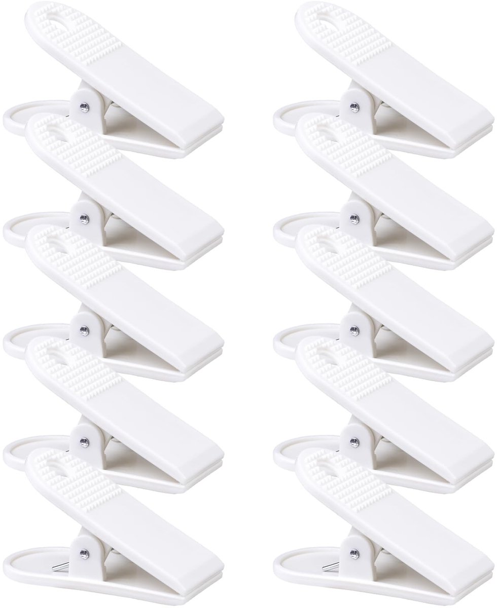 Dailygoods- Bindmiddel Clip - Sterke Kleding Clips - Antislip Ontwerp - Kantoor School Accessoires - Pak van 10 - Golfkarton Knop - Kledingclip