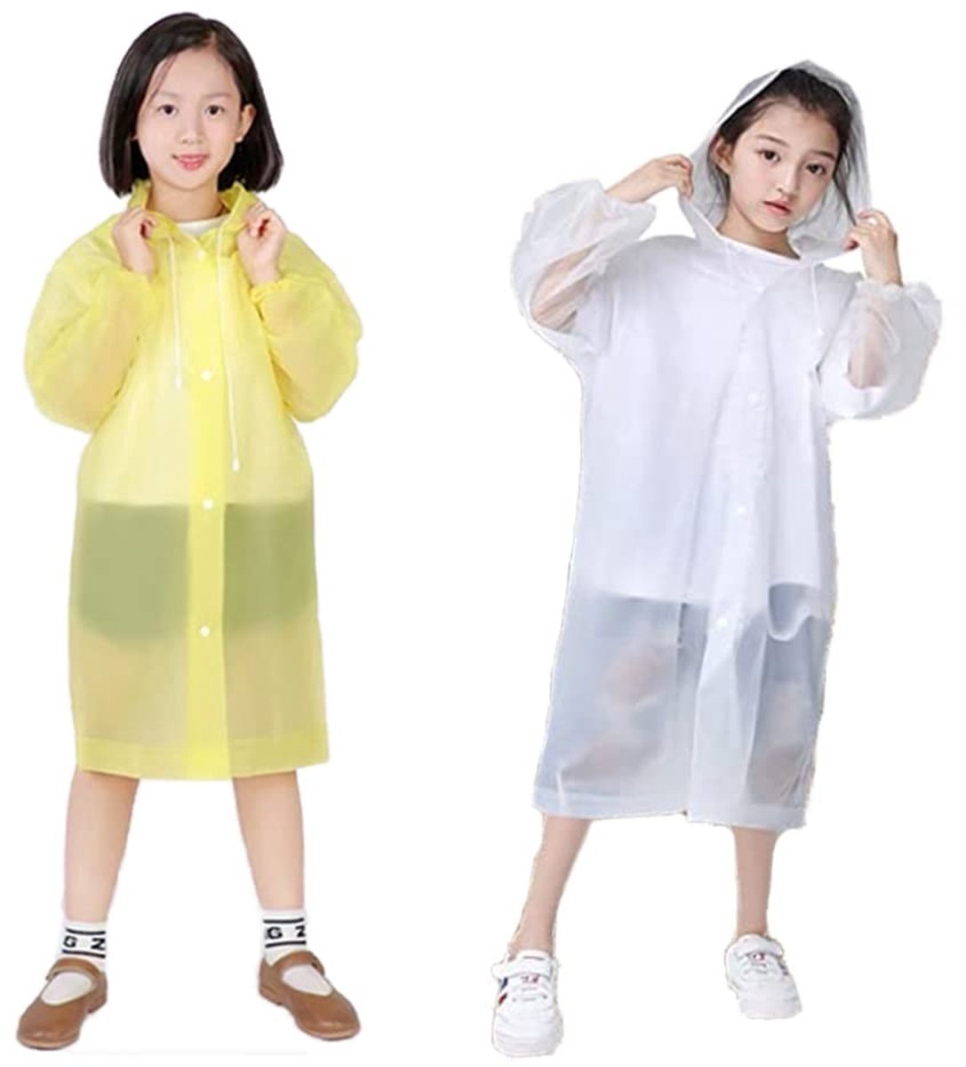 Dailygoods- Kinderregenjas 2 Stuks Waterdicht - Verdikte Regencape
