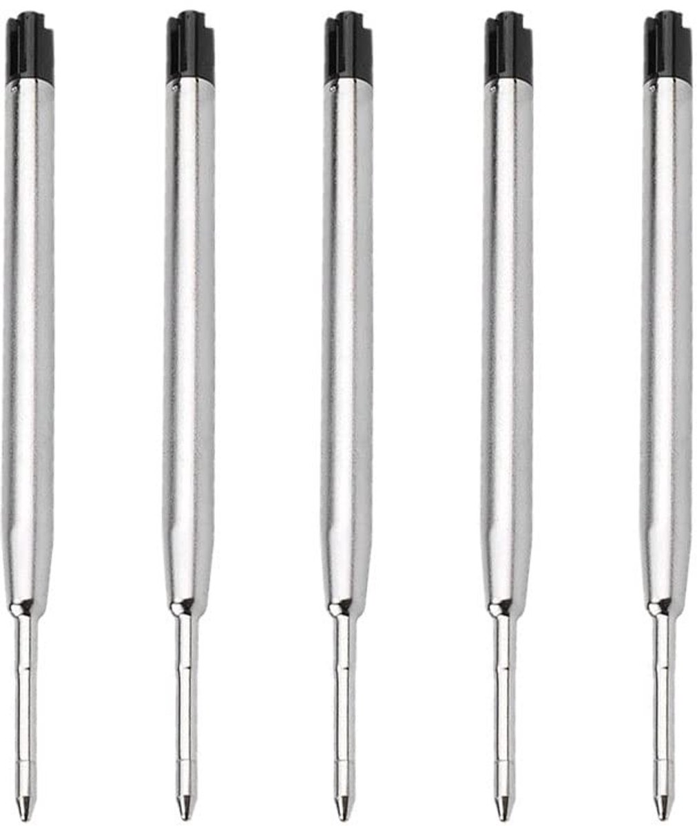 Dailygoods- Balpen Refill 5 Stuks - Vervangingen voor Messing Pen - Olie-inkt - Duurzaam Metaal - Schrijfgrootte 0.5mm - Perfect Cadeau - Schrijfpunt
