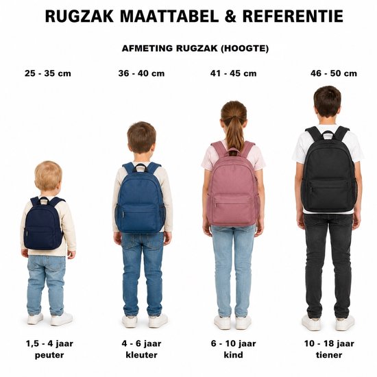 Sacs à dos de différentes tailles et couleurs pour les tout-petits et les adolescents.