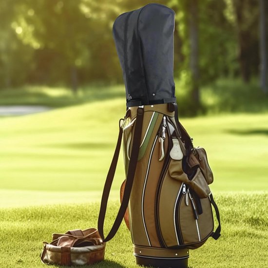 Golftas Regenhoes - Club Beschermer - Golfuitrusting Droog - Waterdicht Oxford Doek - 20x50x33cm - Zwart van Merkloos — afbeelding 5