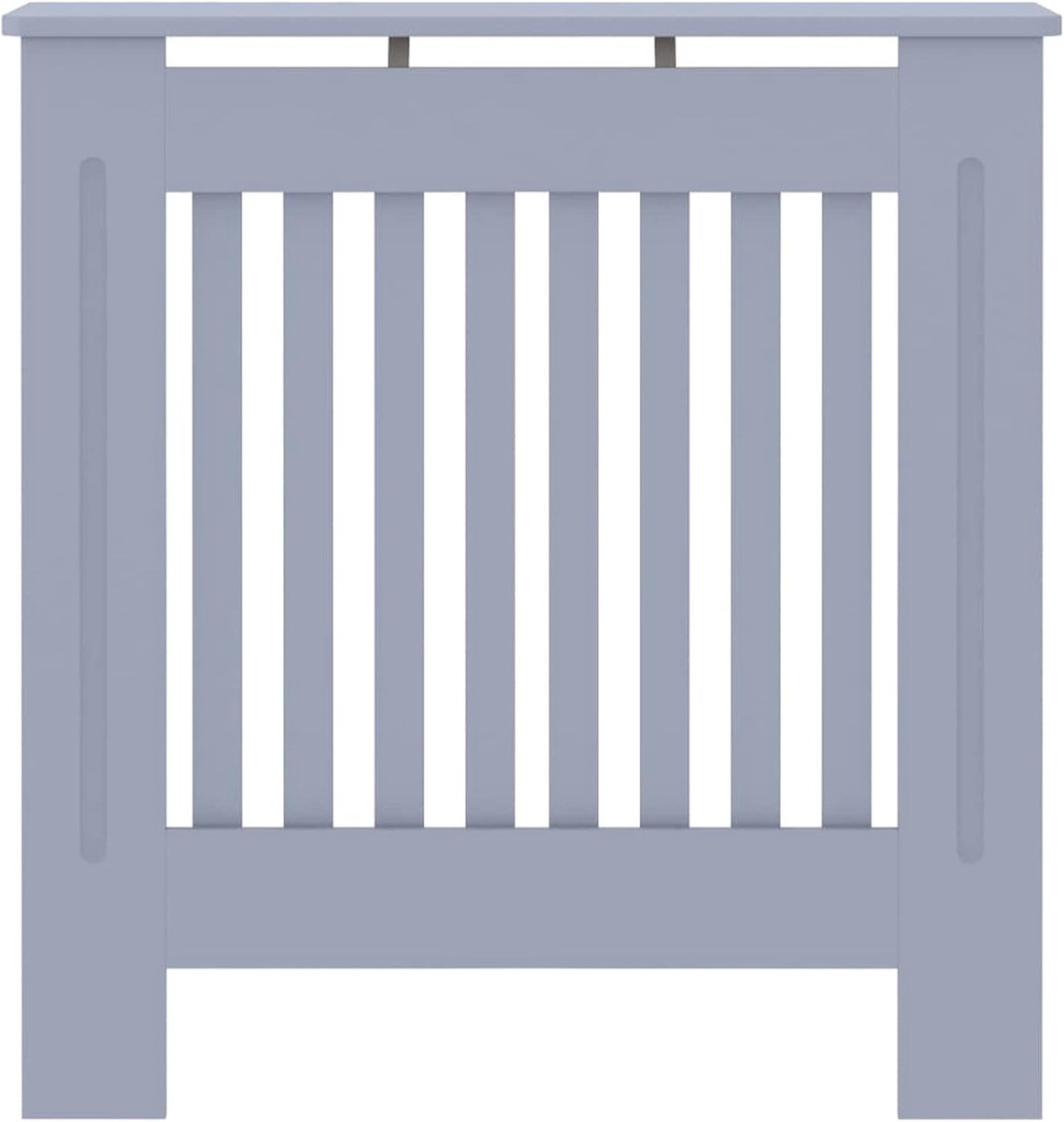 Radiatorombouw - Verwarmingsafdekking - Woonkamer Decoratie - Verticale Latten Design - 78 cm Breed - Grijs