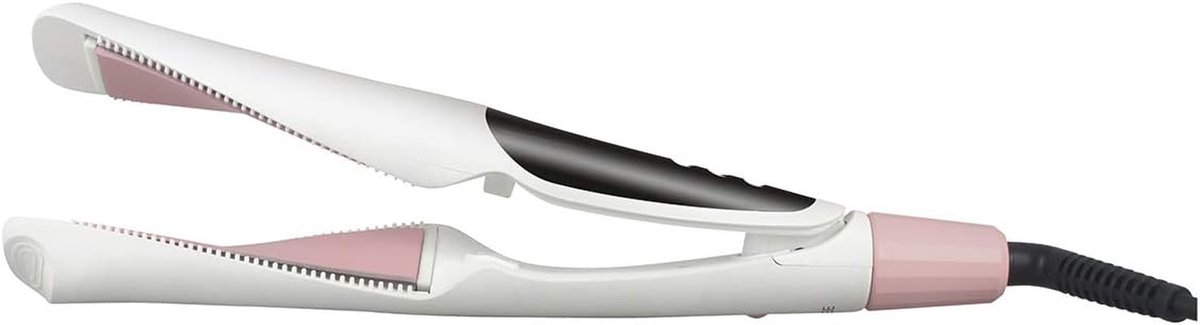 Haarstyler Krul & Steil - 3-in-1 stylingtool - Haar Modelleren - Gebogen Stylingplaten - 345 cm - Wit Roségoud