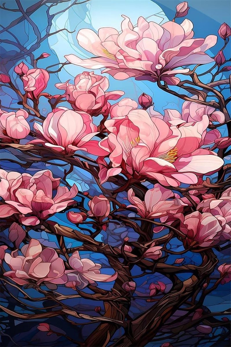 Puzzel 500 stukjes - Educatief spel - Creatief entertainment - Recyclebaar karton - 52 x 38 cm - Roze magnolia
