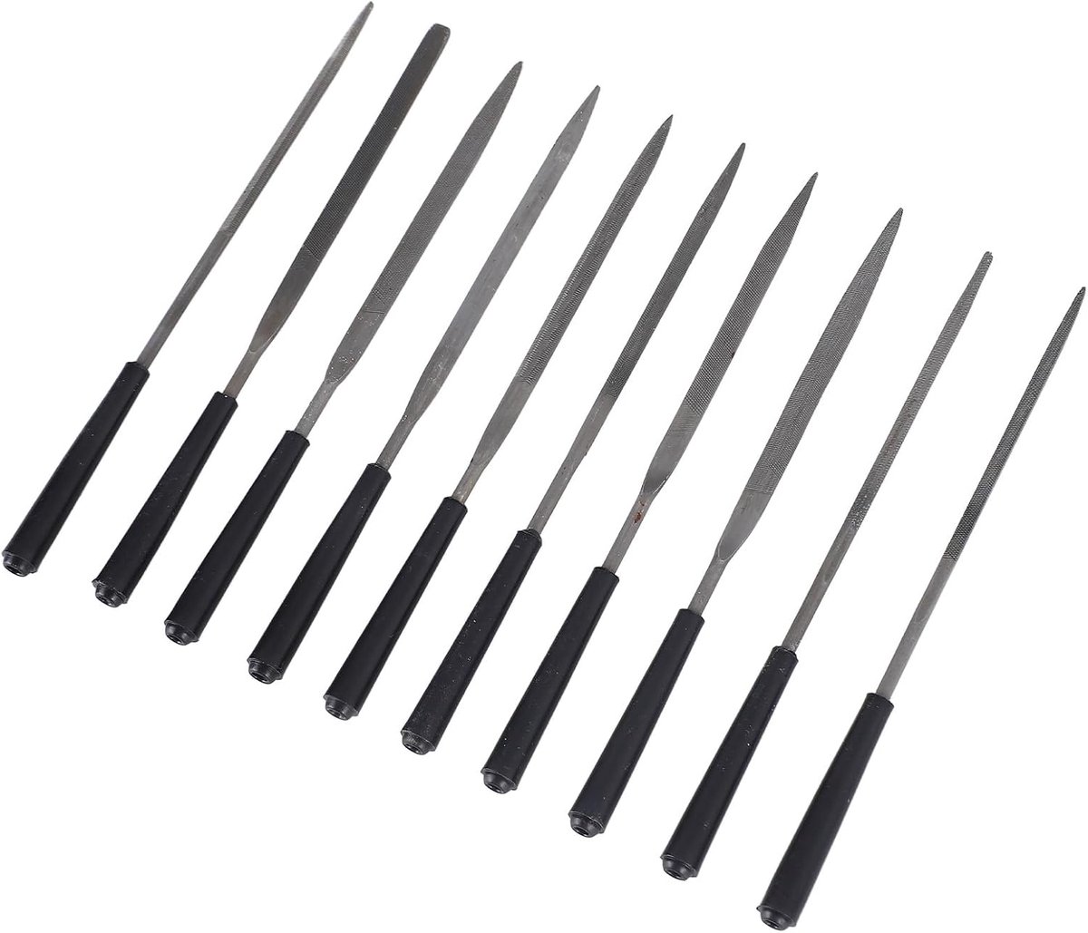 Gitaar Vijlenset - Muziek Reparatie - Onderdelen Vijlen - Set van 10 - Metaal - Zwart