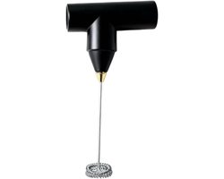 Elektrische Handmixer - Melkopschuimer Keuken - Bakken en Dranken - Draadloos en Afneembaar - 23 x 6 cm - Zwart