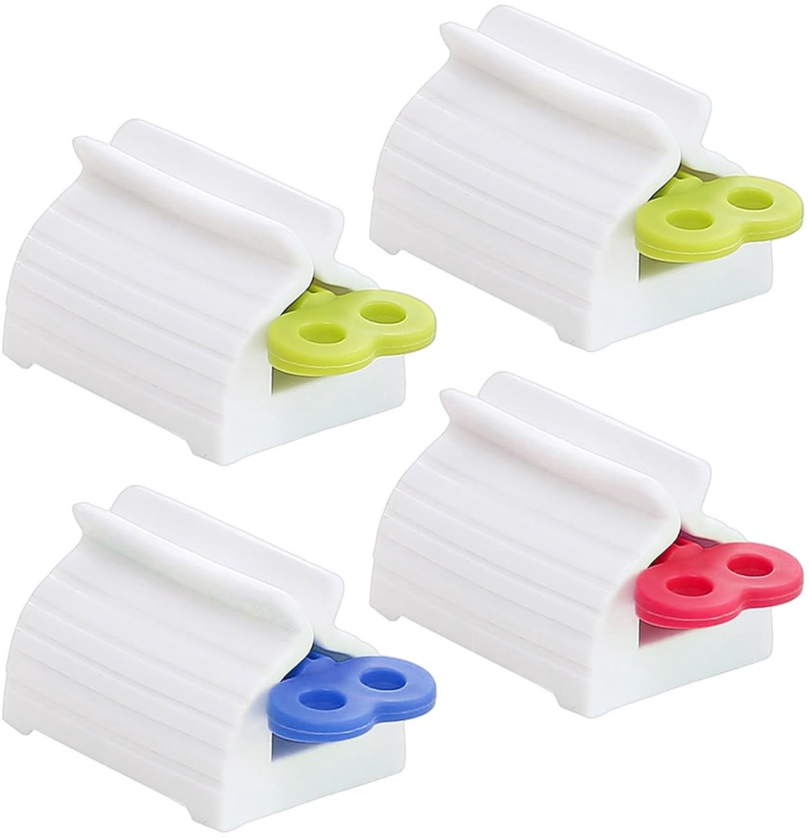 Dailygoods- Tandpastahouder 4-Delige Set - Tandpastapers - Tandpastadispenser - PP Materiaal - Lichtgewicht - Reisvriendelijk