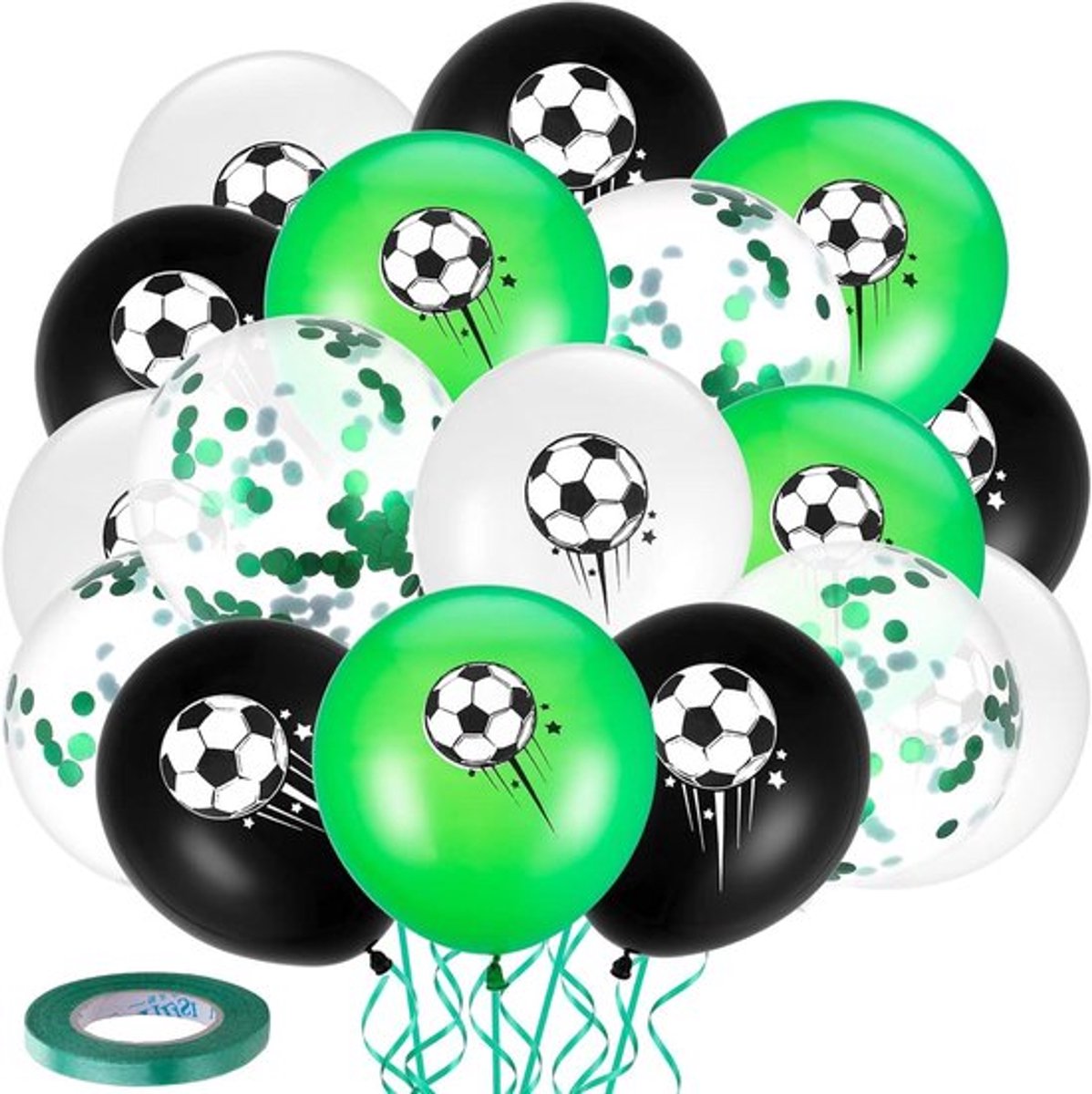 Voetbal Ballonnen Set voor Sport Thema Verjaardag Decoraties - 30 Stuks - Fans - Verjaardag - Lint partij
