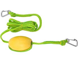 Drijvend sleeptouw - Watersport riem - Boot herstel - Dubbele haken - 37 meter - Geel