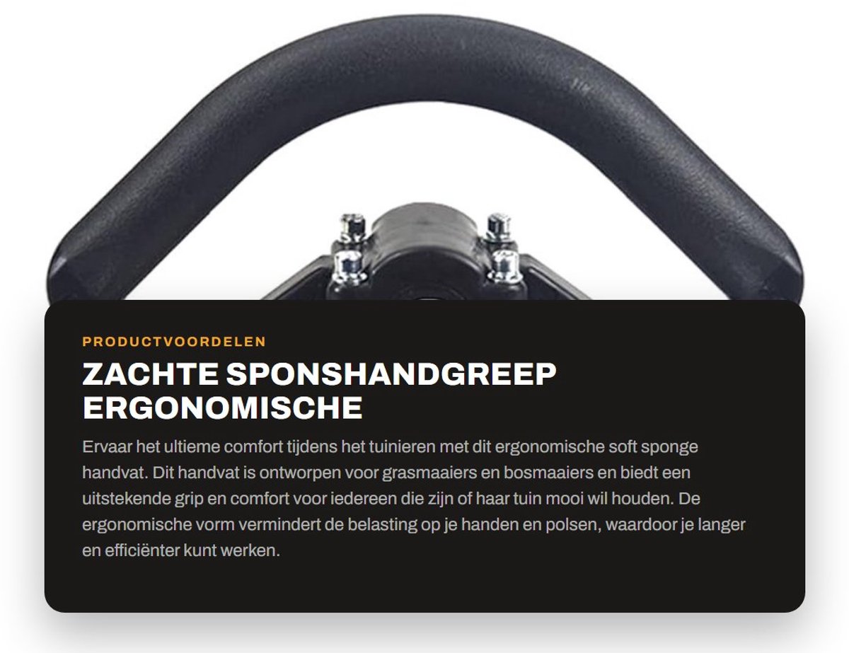 Dailygoods- Sponshandgreep Ergonomisch - Handgreep - Voorhandgreep - Zachte Handgreep - Grasmaaier - Bosmaaier