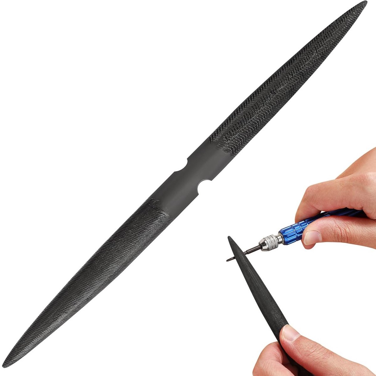 Dailygoods- Wassnijvijl Dubbelzijdig 20,7 cm - Halfrond - Ergonomisch Ontwerp - Voor Waxmodellering - Goudsmeden - Nauwkeurige Bewerking - Vijl