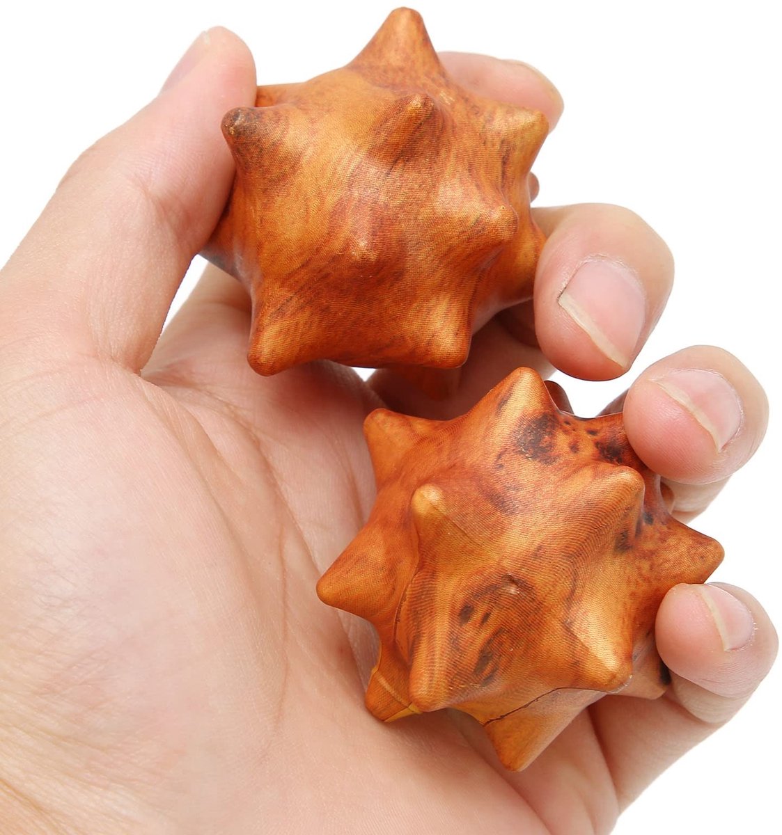 Dailygoods- Handmassagebal - 2 Stuks - Houten Massagebal - Acupressuur - Handontspanning - Verbetering Flexibiliteit