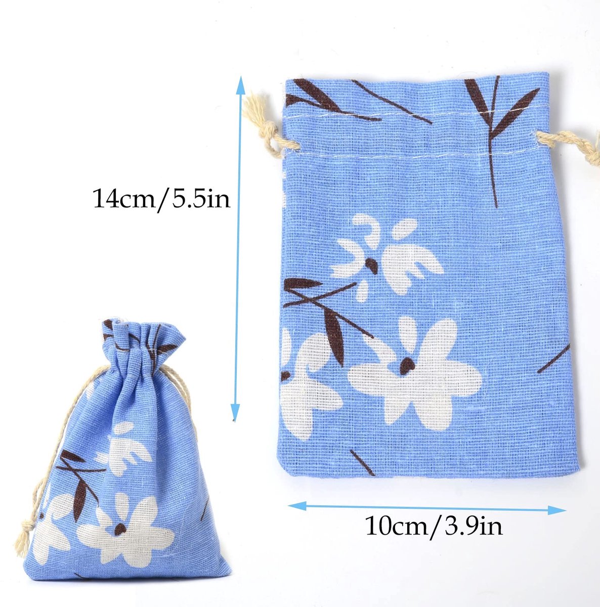 Dailygoods- Jute Zakjes 10 x 14 cm - 24 Stuks - Cadeauzakjes Met Trekkoord - Duurzaam Linnen - Geschikt Voor Accessoires - Handgemaakt Geschenken