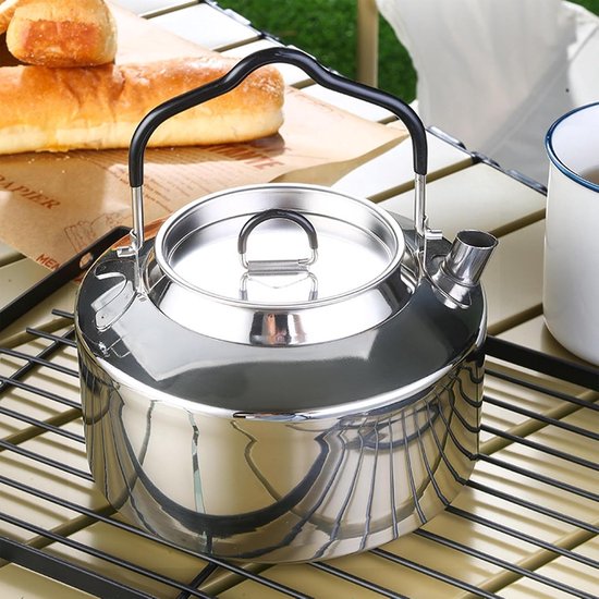 Theepot Waterkoker - Kampvuur Ketel - Outdoor Koken - Roestvrij Staal - 12 Liter - Zwart — afbeelding 5