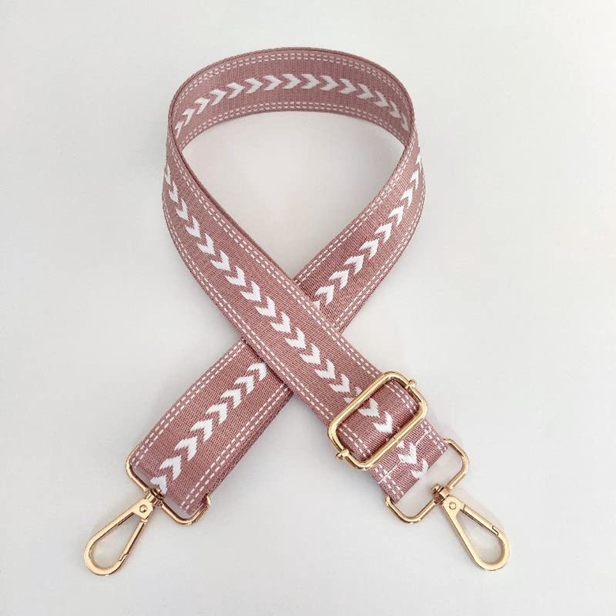 Dailygoods- Schouderriem Verstelbaar 80-130 cm - Tasriem - Draagriem - Katoenen Schouderband - 3,8 cm Breed - Duurzame Hardware