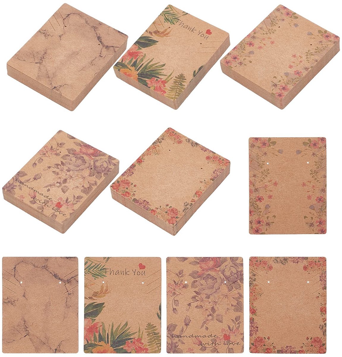 Dailygoods- Sieraden Display 150 Stuks - Kartonnen Display Kaarten - Ketting/Oorbellen/Armbanden - Creatieve Inspiratie - Doe-het-zelf Accessoires - Displaykaarten
