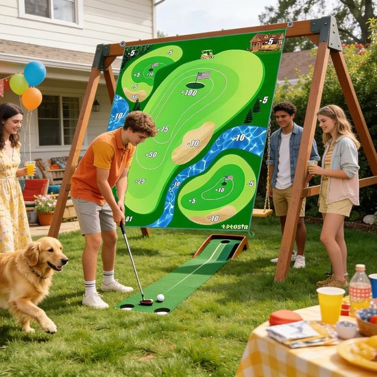 Golf Oefenmat - Golfmat Turf - Golfvaardigheden Verbeteren - Dubbelzijdige Oefenmat - 180x150cm - Groen van GOLF — afbeelding 5