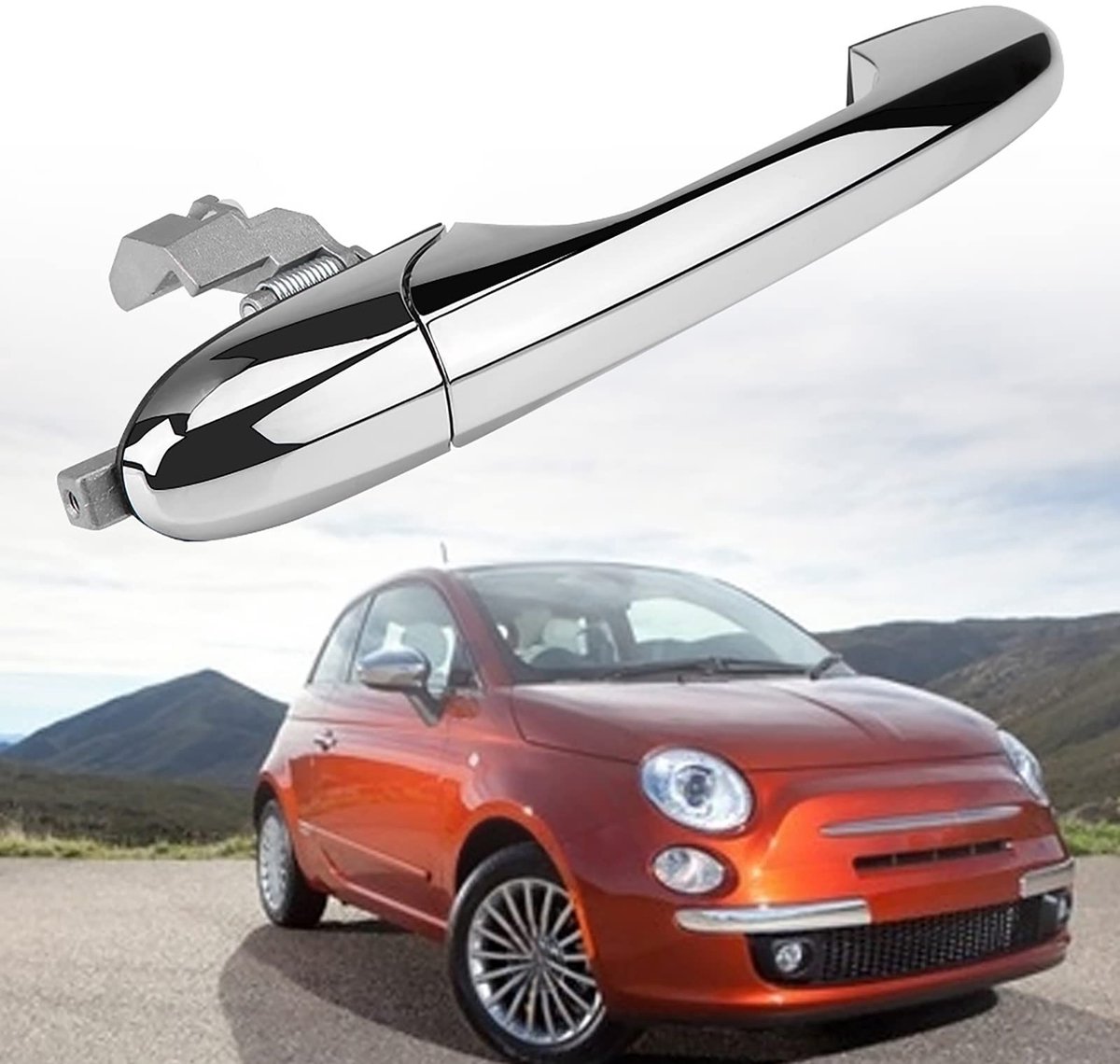 Dailygoods- Deurgreep Buiten Zwart - Aluminium - Duimversneller - Gaskabel - Voor Motorfietsen - Totale Lengte 117 cm - Deurknop