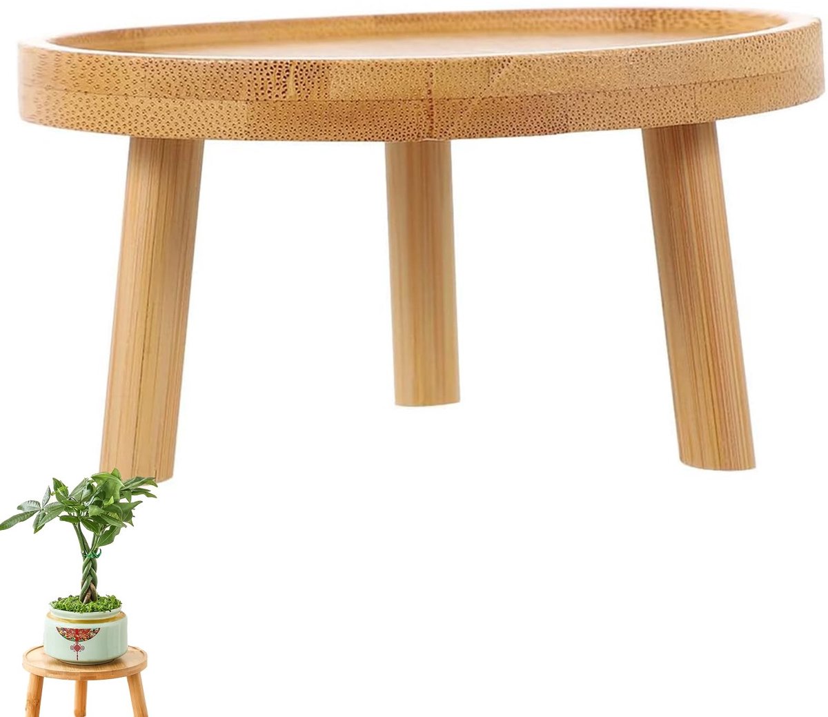 Dailygoods- Plantenkruk Hout - Plantenstandaard - Bloempot Standaard - Bloemenbank - Decoratie Voor Binnen - Verstelbaar Driepotig Ontwerp - Bloempotstandaard