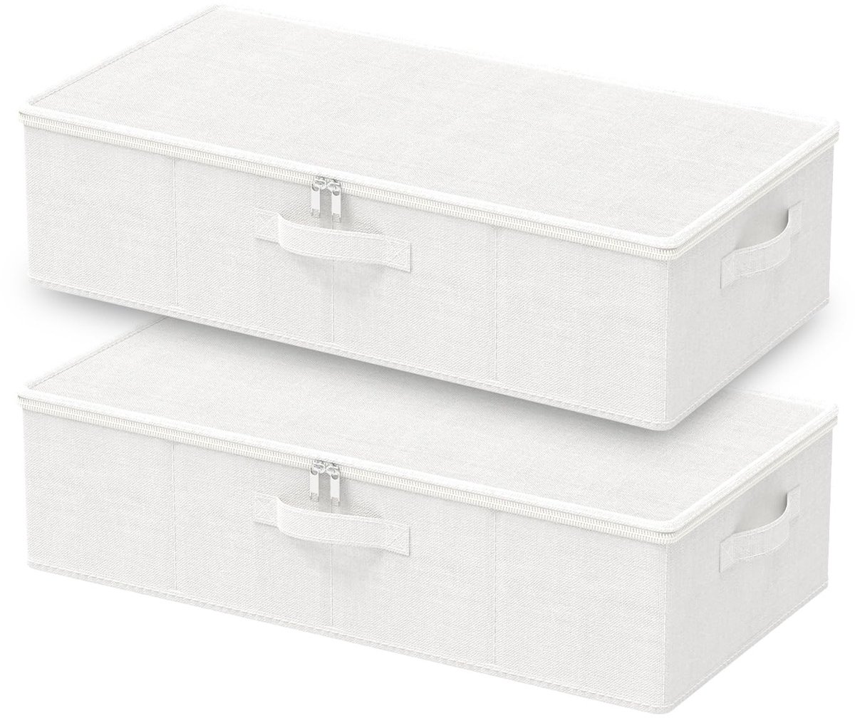 Dailygoods- Opbergtas Opvouwbaar - Kledingorganizer - 2 Stuks - 60 x 30 x 15 cm - Duurzaam - Met 4 Handgrepen - Roestvrijstalen Ritssluitingen - Opbergdoos