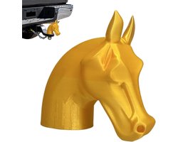 Trekhaak Bescherming - Kogelhoes - Voertuig Beschermen - Grappig Paardenhoofd - Universele Pasvorm - Goud
