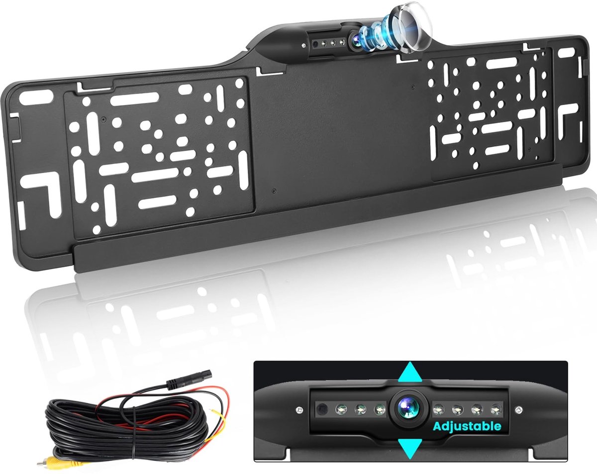 Dailygoods- Achteruitrijcamera Full HD 1080P - Waterdicht - Groothoek - Verstelbaar - Nachtzicht - 2 Miljoen Beeldpunten - Camera