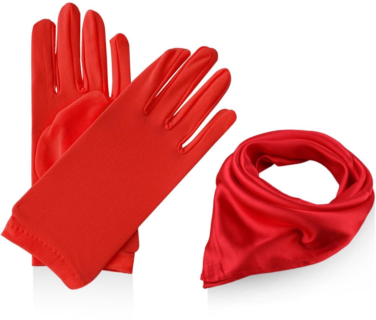 Dailygoods- Handschoenen Dames - Rood - Polyester - Danshandschoenen