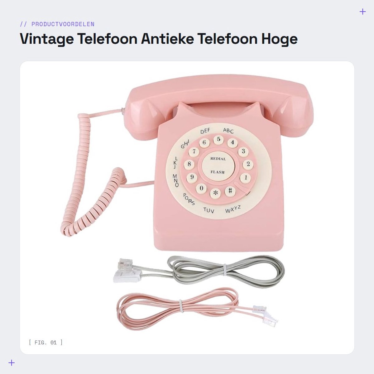 Dailygoods- Telefoon Vintage Europese Stijl - Hoge Definitie Gesprekskwaliteit - Antieke Telefoon - ABS-Materiaal - Duidelijke Knoppen - Thuiskantoor Gebruik - Vaste Telefoon