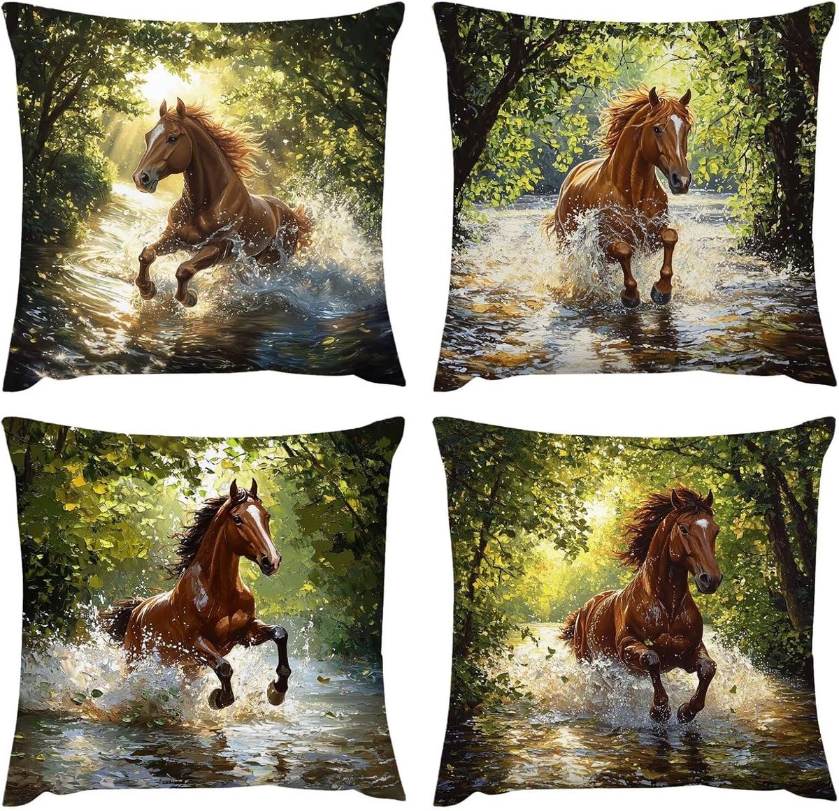 Kussenslopen Set - Kussenhoezen Decoratief - Buiten Decoratie - Waterafstotend Oppervlak -