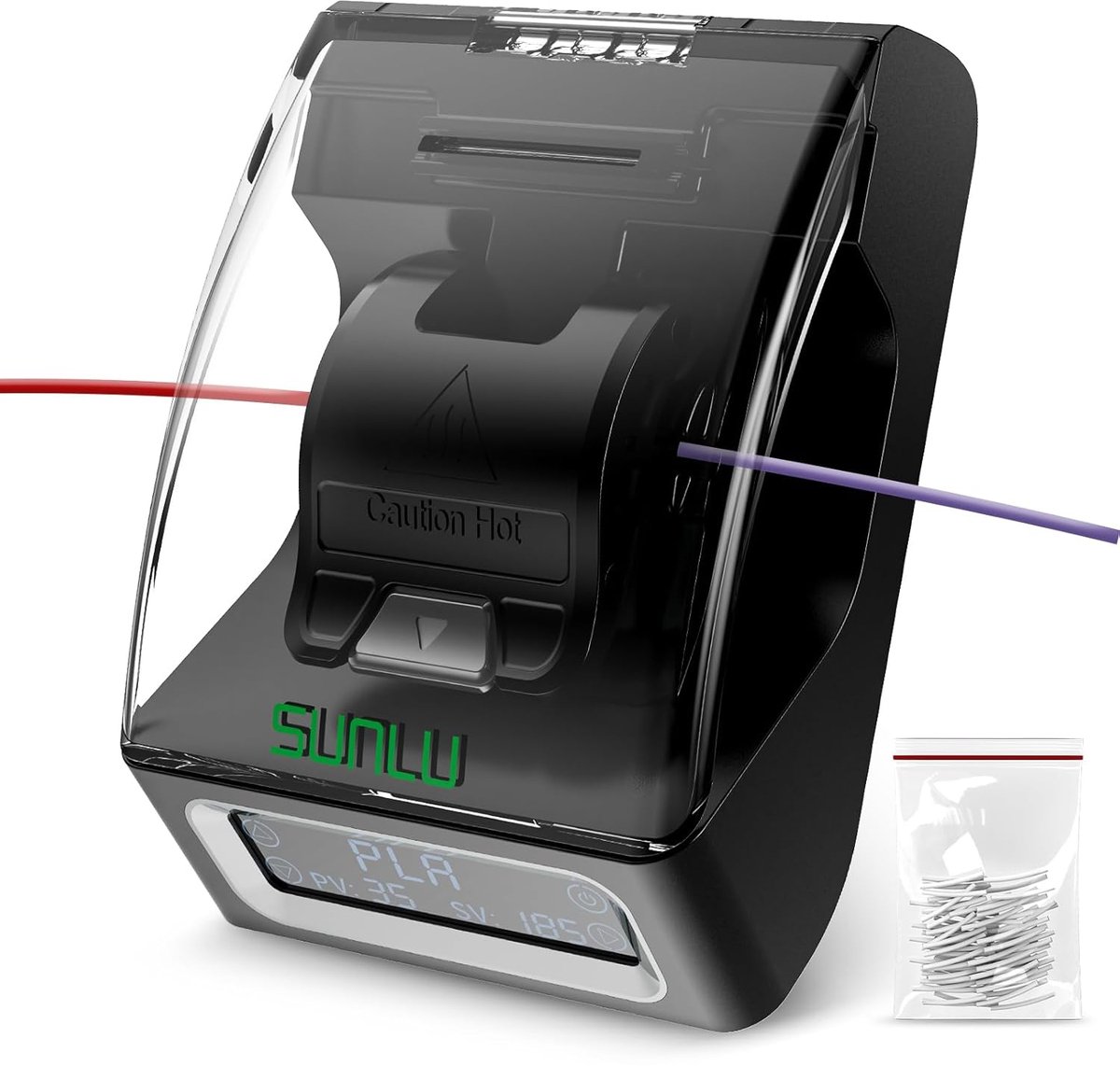 Filament Connector - Filament Splicer - 3D Printen - Snelle Opwarming - 1.75mm - Zwart