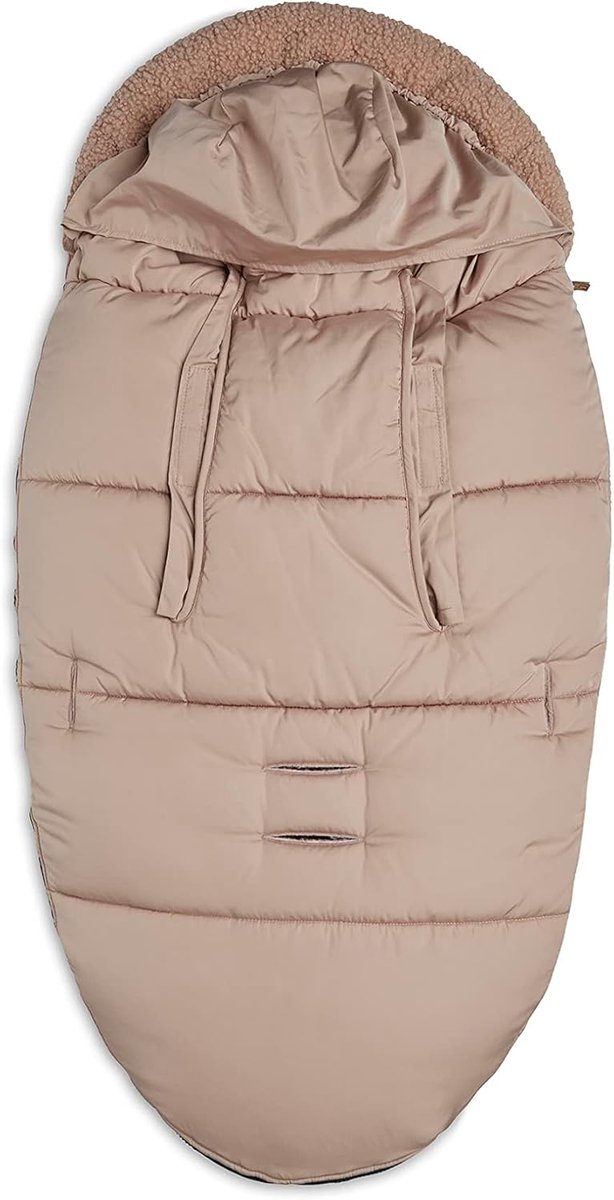 Baby Voetenzak - Wandelwagen Accessoire - Warm Blijven - Waterafstotend - 110 cm - Biscuit — afbeelding 5