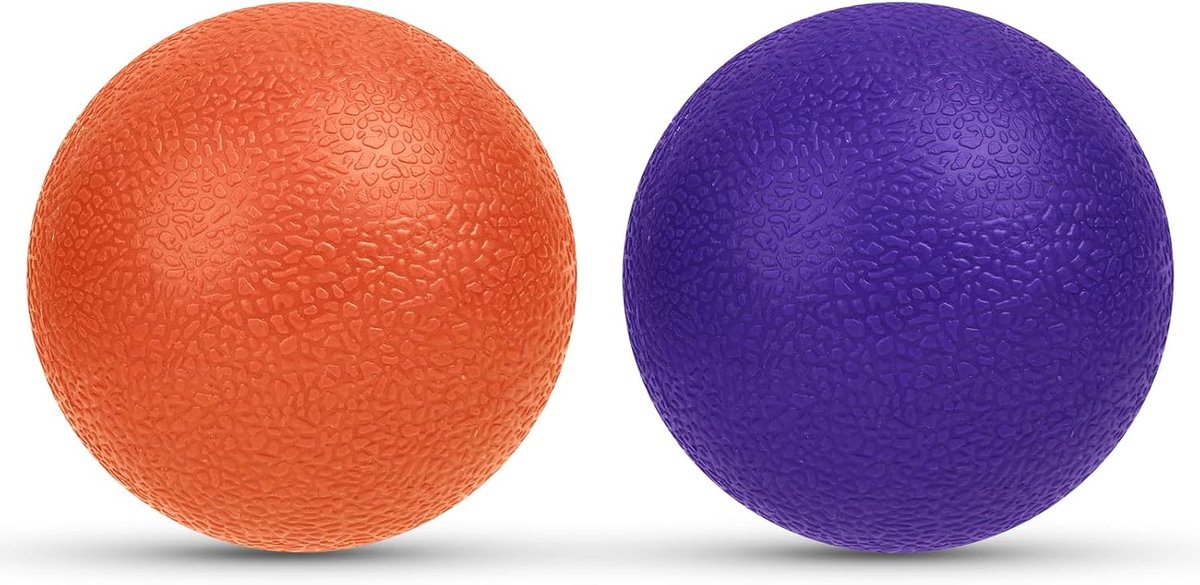 Massageballen Set - Fascia Ballen - Spierontspanning - Triggerpunt Therapie - 2 Stuks 58 cm - Oranje Paars