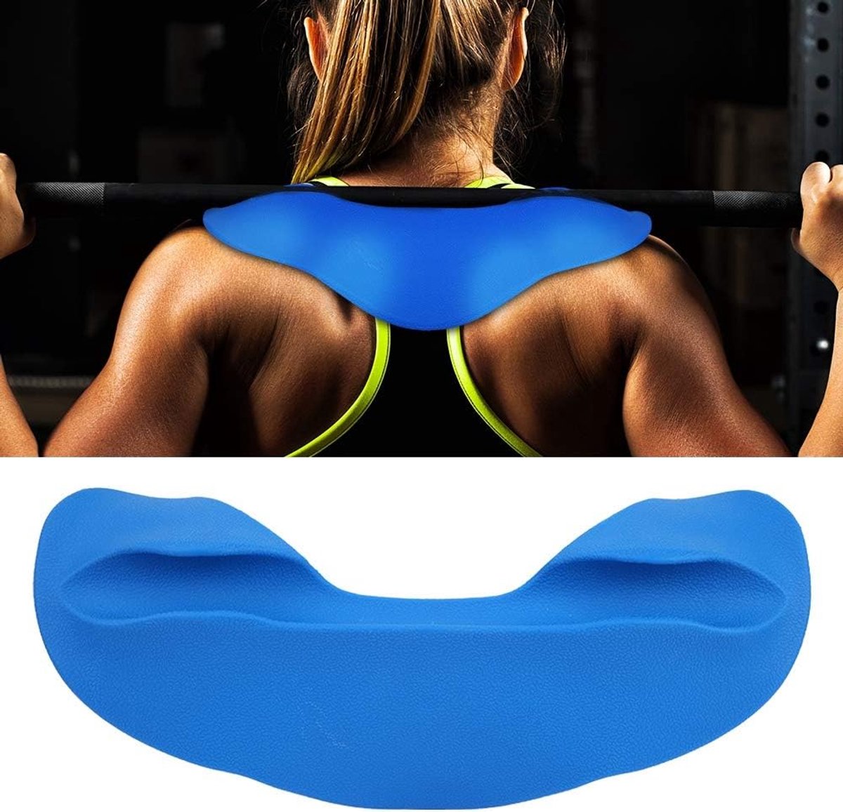 Barbell Squat Pad - Nekbeschermer Schouder - Kracht Training - Ergonomisch Ontwerp - 375 Gram - Blauw