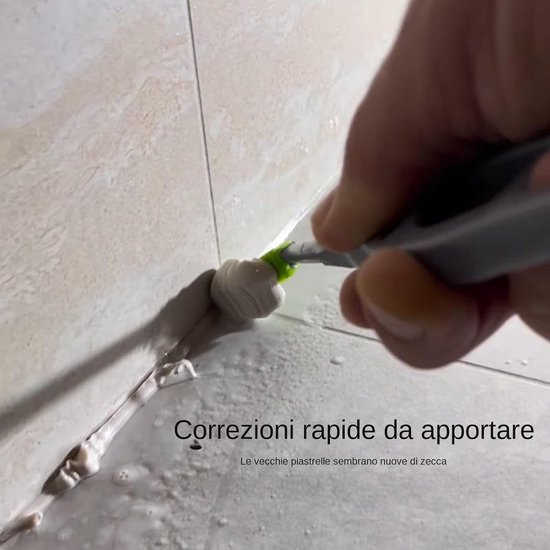 Afdichtingsgereedschap - Voeg applicator - Naden gladmaken - 9 verwisselbare koppen - 22 cm handgreep - Grijs — afbeelding 2