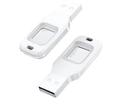 Gecodeerde Flashdrive - Vingerafdruk USB - Veilige Data Opslag - Dual Zone Opslag - 32 GB - Wit