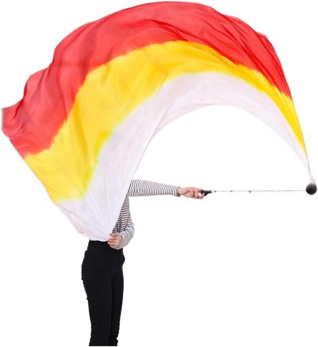 Dans Sjaal - Zijde Doek - Optredens Verbeteren - Elegante Vloeiende Beweging - 200 x 90 cm - Veelkleurig