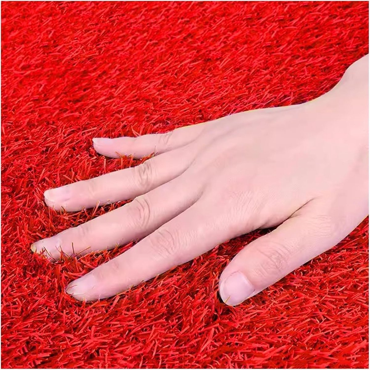 Synthetisch Grasmat - Kunstgras Tapijt - Buiten Decoratie - Met Drainage Gaten - 150x300 cm - Rood