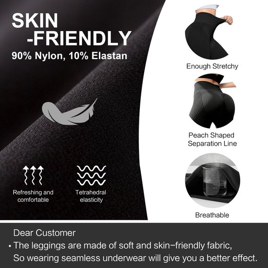 Dailygoods- Compressielegging Dames Hoge Taille - 3D Compressielegging - Naadloos - Sportbroek - Yoga - Vormgevend - Sportlegging van Dailygoods — afbeelding 2