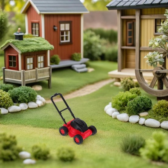 Dailygoods- Miniatuur Grasmaaier - Realistisch Tuingereedschap - Poppenhuisdecoratie - Micro Landschapsaccessoire - Compact en Aanpasbaar - Gedetailleerd Figuur van Dailygoods — afbeelding 5