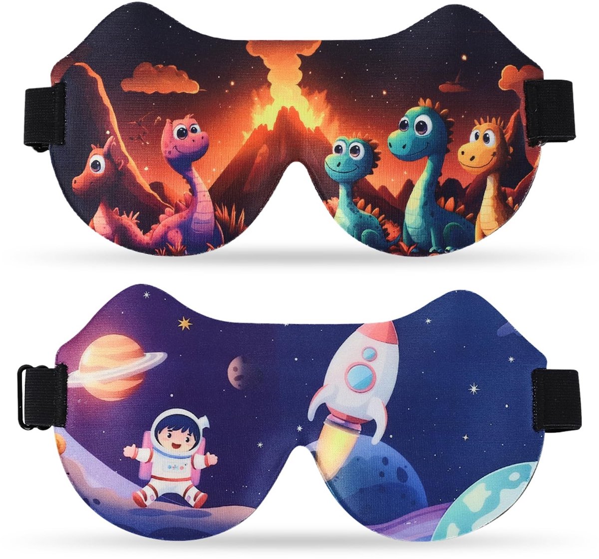Dailygoods- Slaapmasker Kinderen 3D-ontwerp - Zacht Polyester - Verstelbare Hoofdband - Ademend - Lichtgewicht - Geschikt voor Reizen/Kamperen - Oogmasker