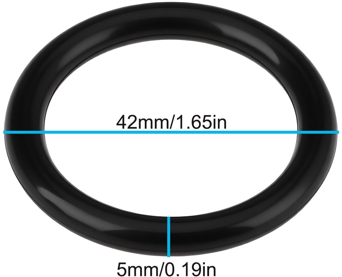 Dailygoods- O-ring 42x5mm - 10x Set - Vervangende Pakking - Waterdicht - Compatibel met OASE Bitron C - Rubber Kwaliteit - Afdichtring
