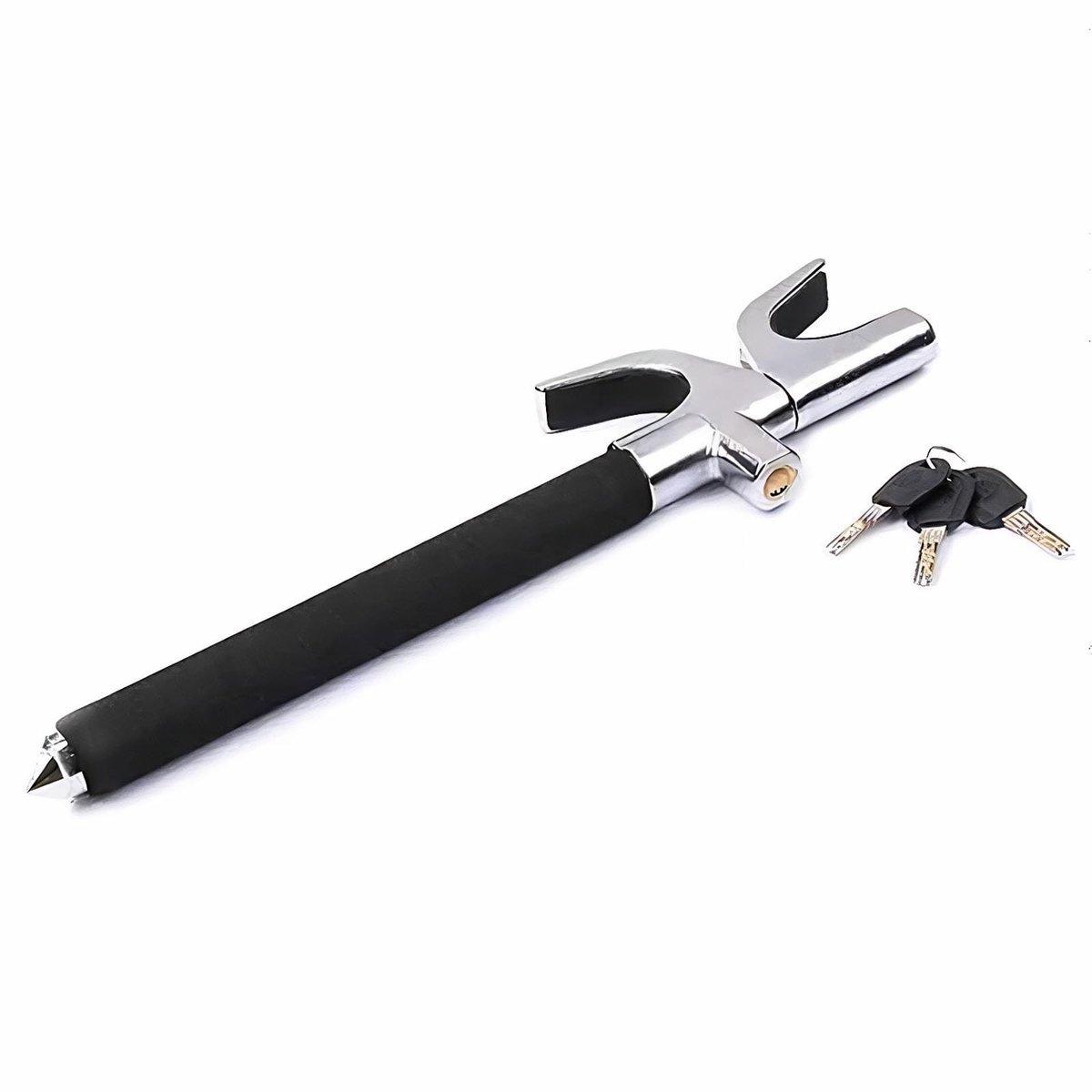 Dailygoods- Stuurwielslot Heavy Duty - Anti-Diefstal - Verstelbaar - Robuuste Constructie - Antisliphandgreep - B-niveau Vergrendelingskern - Autodiefstalbeveiliging