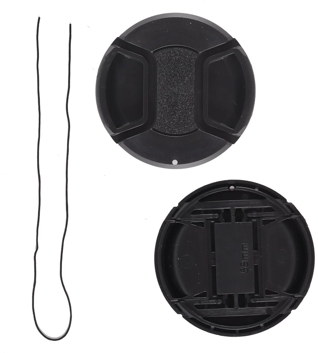 Dailygoods - 2 Stuks Vervangende Beschermkappen voor Lensdoppen 58 mm